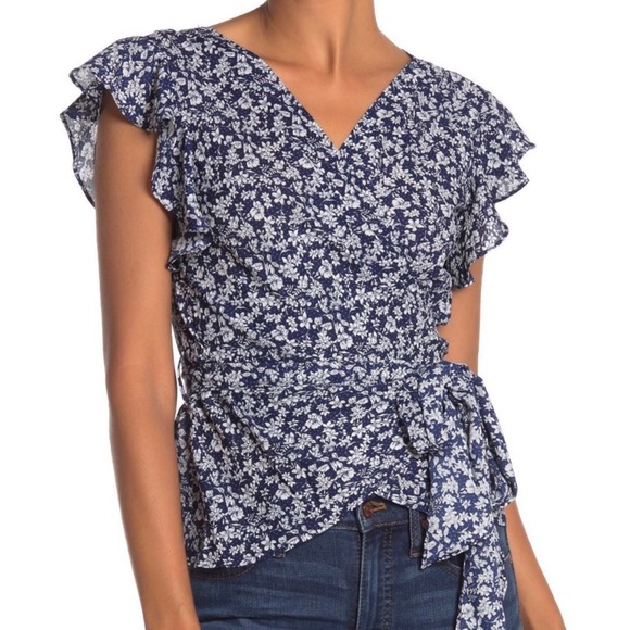 Max Studio Tops - 🆕 Floral Print Wrap Top